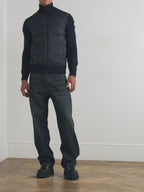 Logo-Appliquéd Quilted Shell-Paneled Virgin Wool Down Cardigan