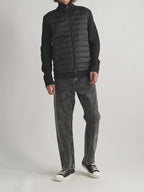 Slim-Fit Paneled Wool-Blend and Quilted Shell Down Zip-Up Cardigan