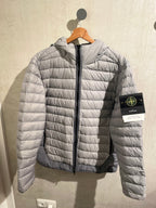 SI Garment Dyed Micro Yarn Hooded Down Jacket GRAY - Grisch Life