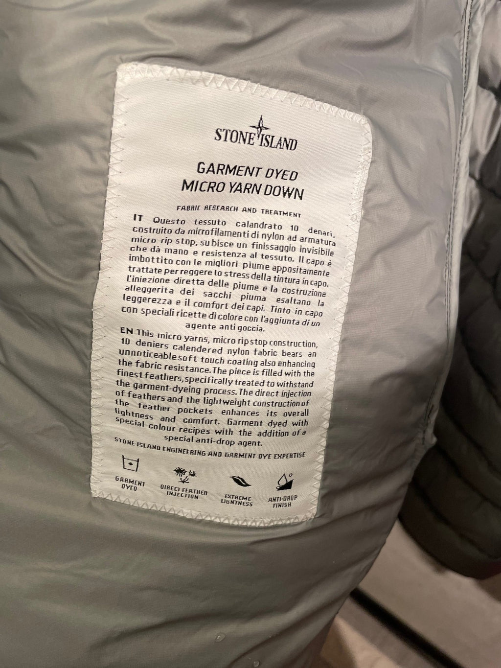 SI Garment Dyed Micro Yarn Hooded Down Jacket GRAY - Grisch Life