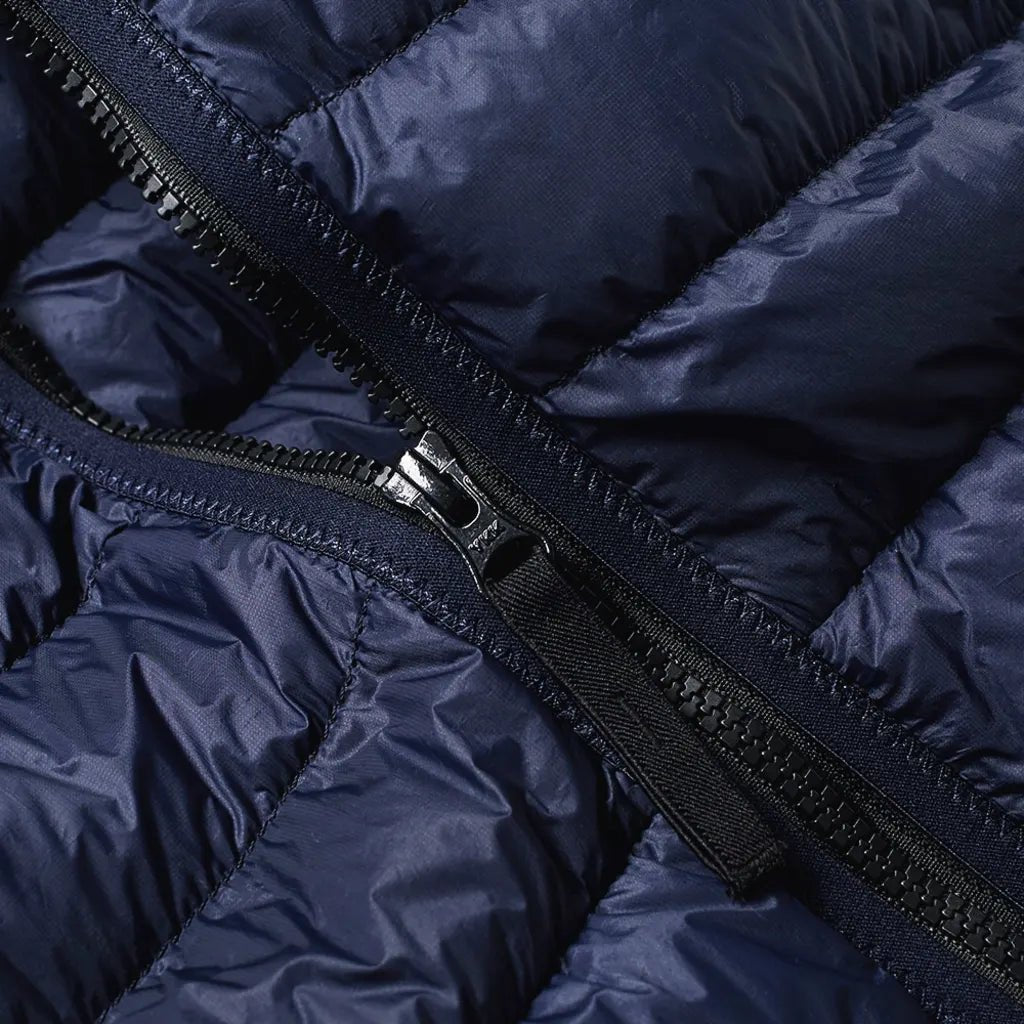 SI Garment Dyed Micro Yarn Hooded Down Jacket NAVY - Grisch Life