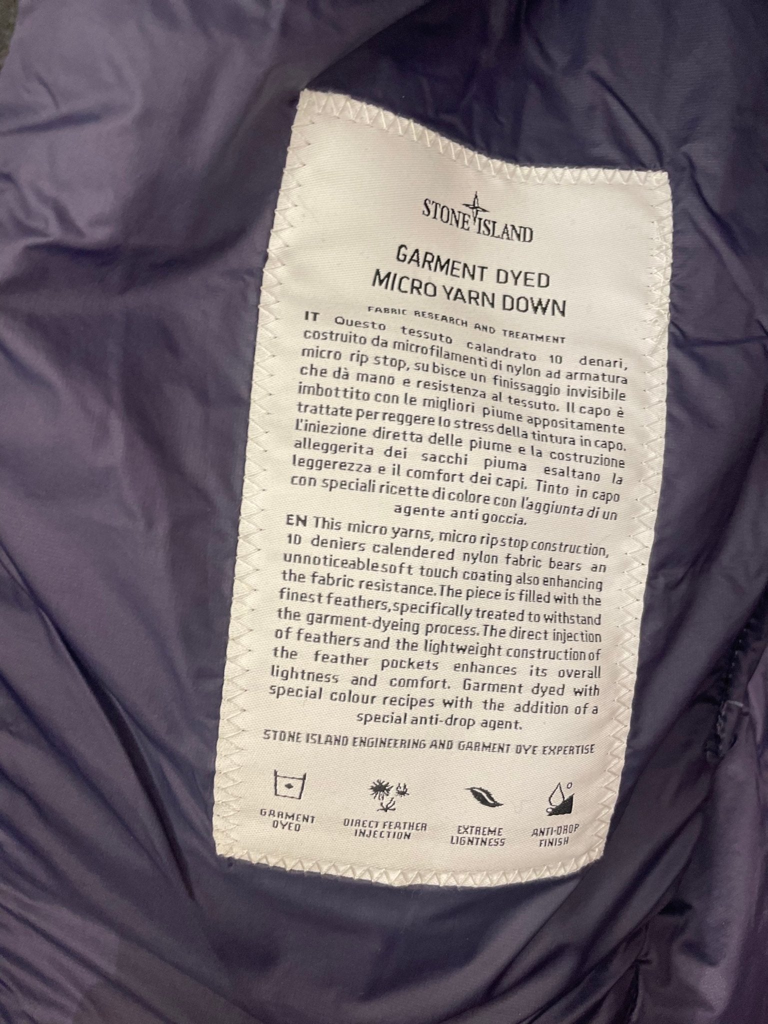 SI Garment Dyed Micro Yarn Hooded Down Jacket NAVY - Grisch Life