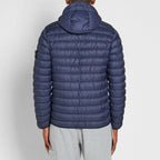 SI Garment Dyed Micro Yarn Hooded Down Jacket NAVY - Grisch Life