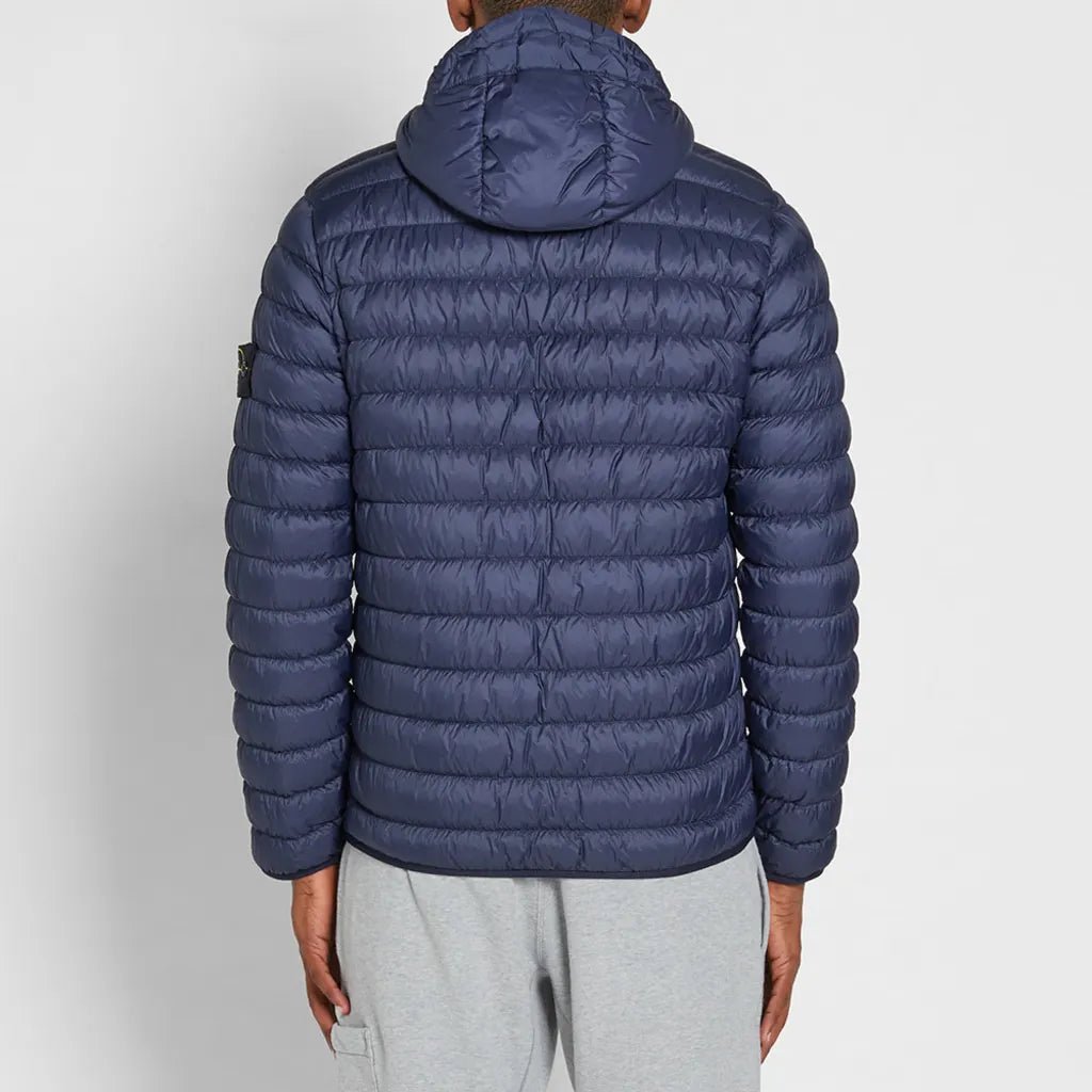 SI Garment Dyed Micro Yarn Hooded Down Jacket NAVY - Grisch Life