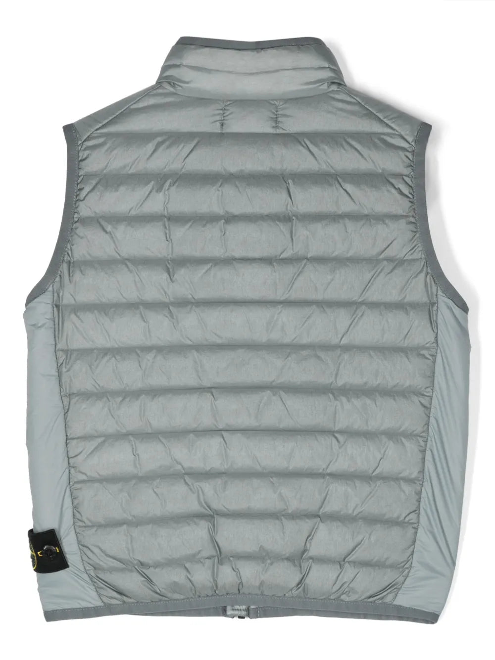 SI Gray Garment Dyed Micro Yarn Down Packable Gilet - Grisch Life