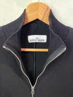 SI Ribbed Zip Up Cotton Black - Grisch Life