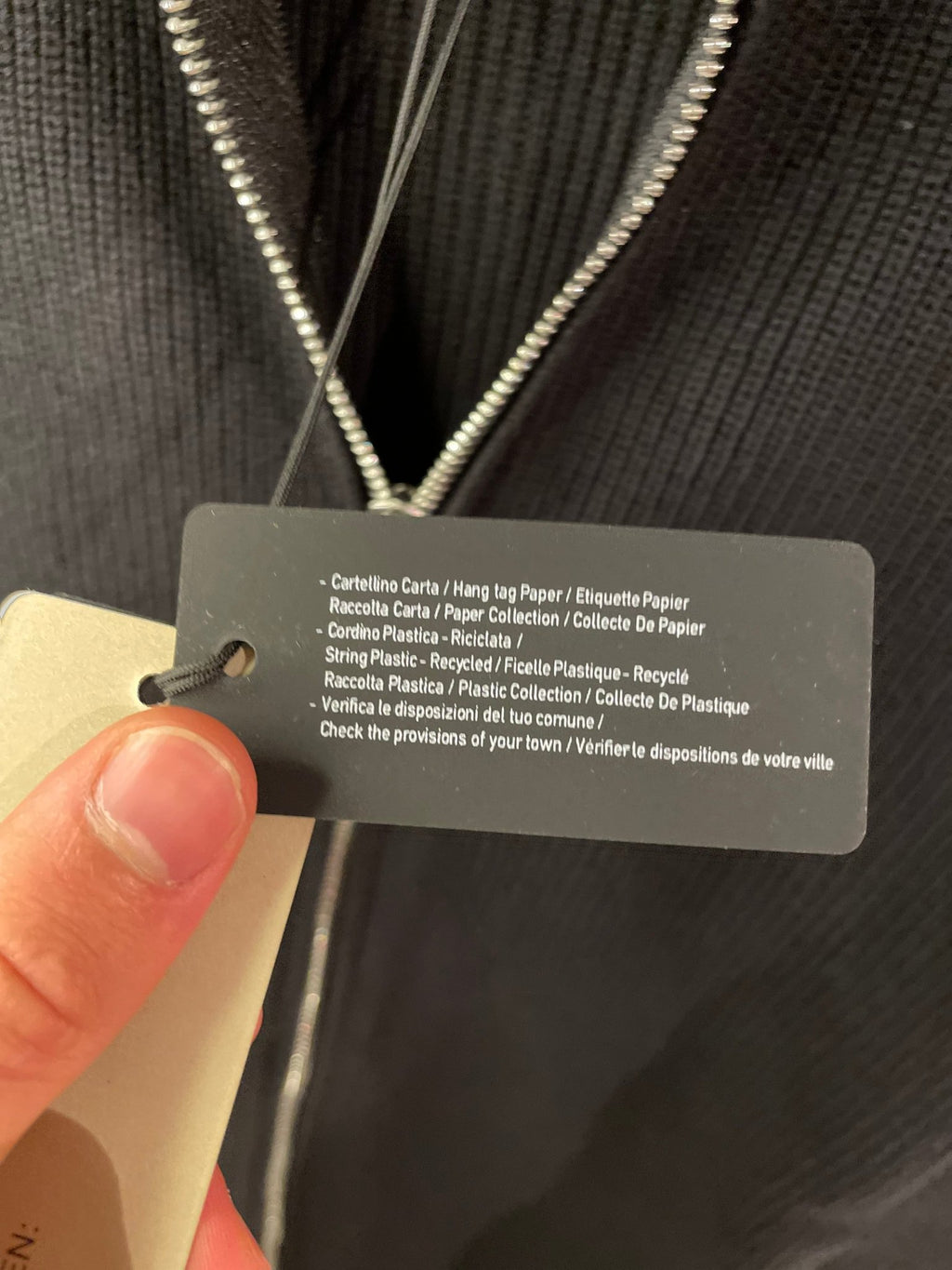 SI Ribbed Zip Up Cotton Black - Grisch Life