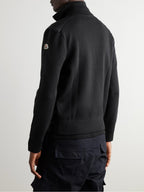 Slim-Fit Paneled Wool-Blend and Quilted Shell Down Zip-Up Cardigan