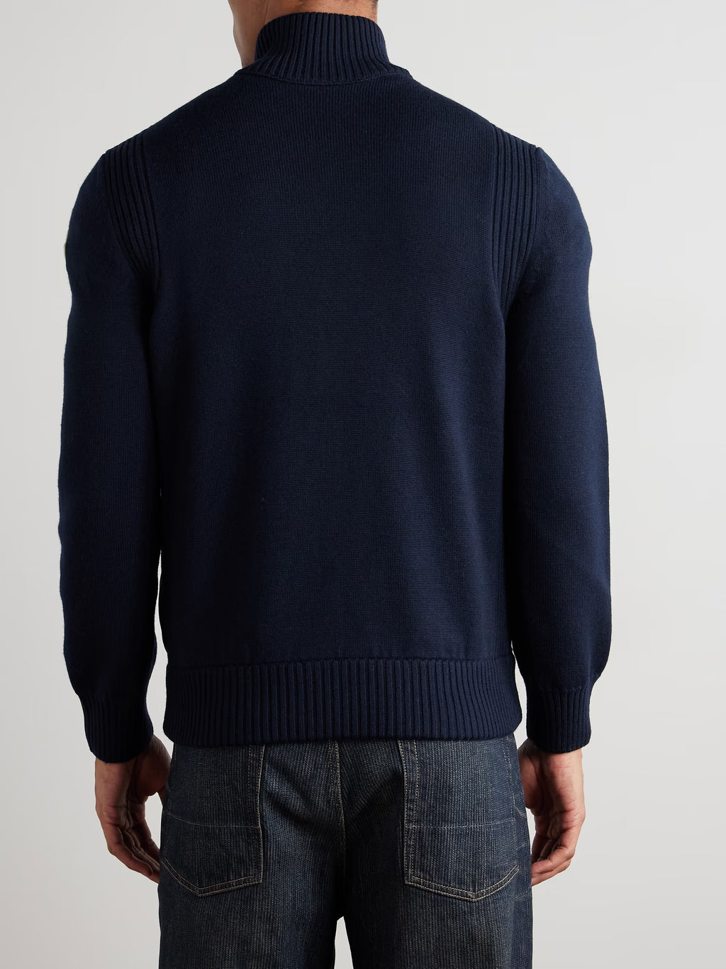 Logo-Appliquéd Quilted Shell-Paneled Virgin Wool Down Cardigan