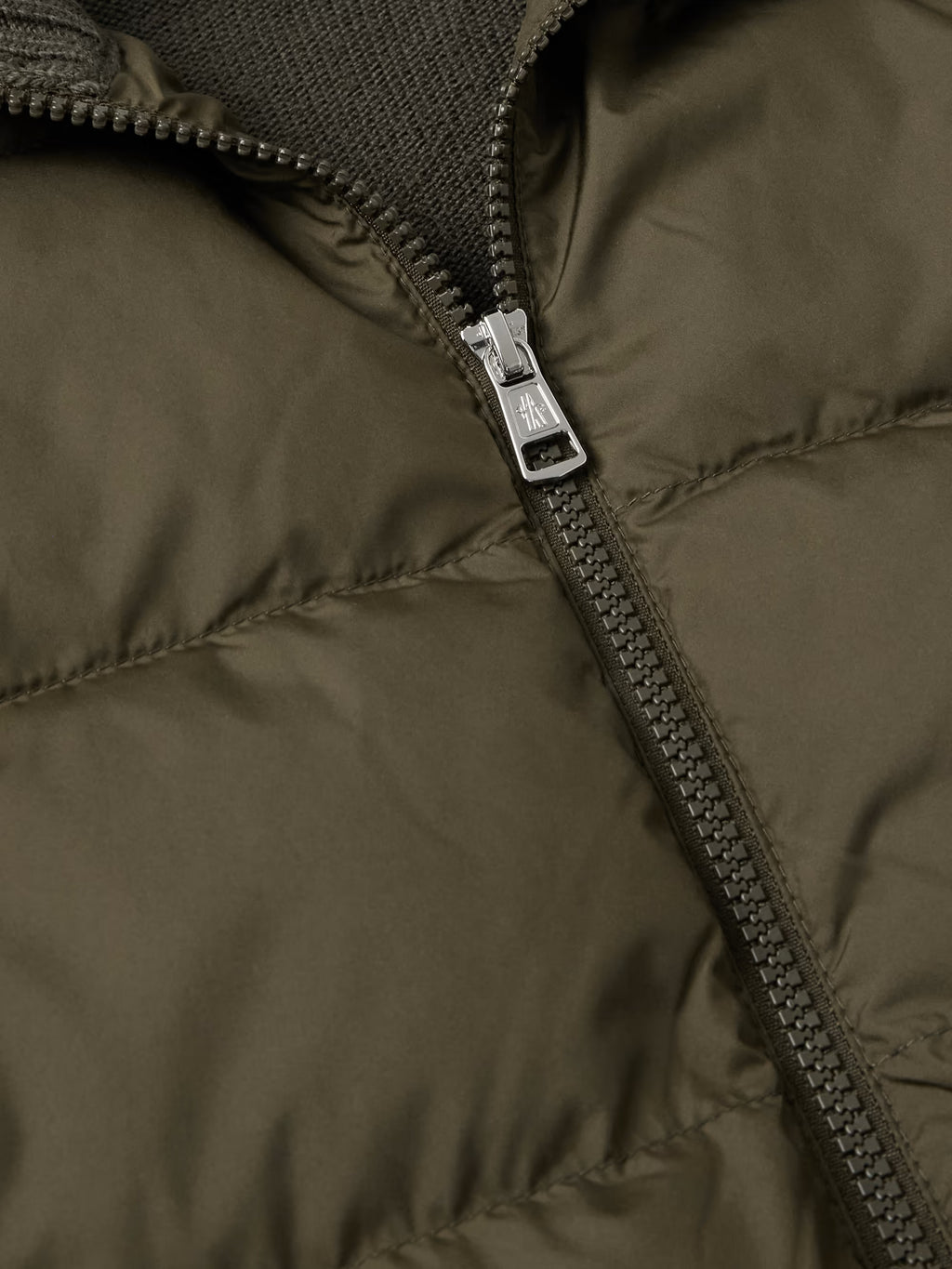 Logo-Appliquéd Quilted Shell-Paneled Virgin Wool Down Cardigan